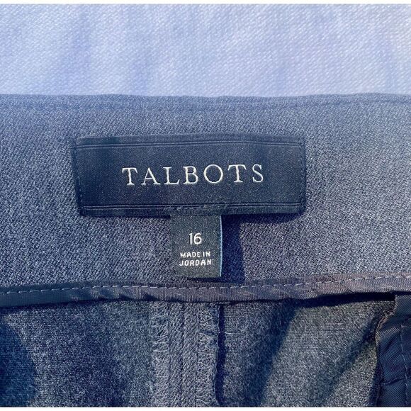 Talbots Dark Grey Twill Pleated Dress Slacks - Picture 7 of 8